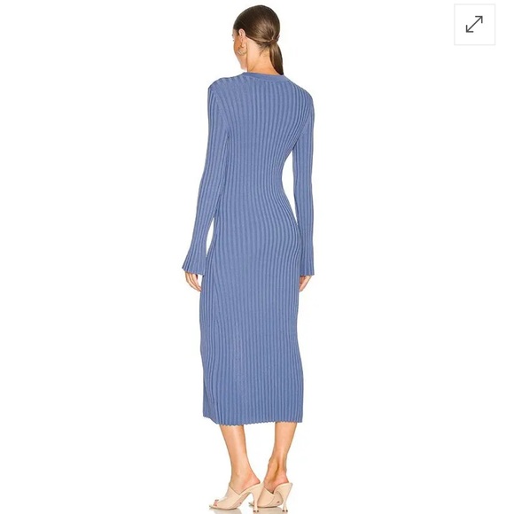 Eva Pelly Macy Knit Midi Dress in Deep Blue - Picture 3 of 3
